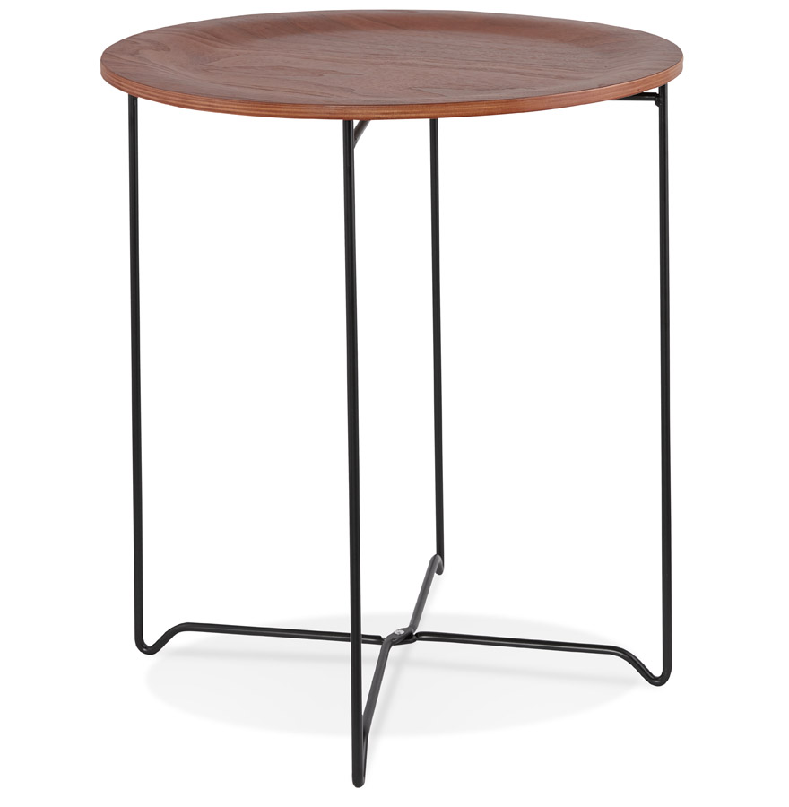 Kokoon Design Designer Side Table 'TSUNAMI' Black Industrial Style