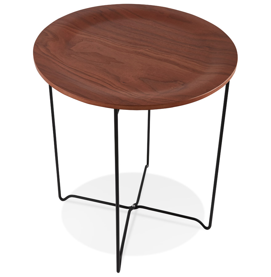 Kokoon Design Designer Side Table 'TSUNAMI' Black Industrial Style