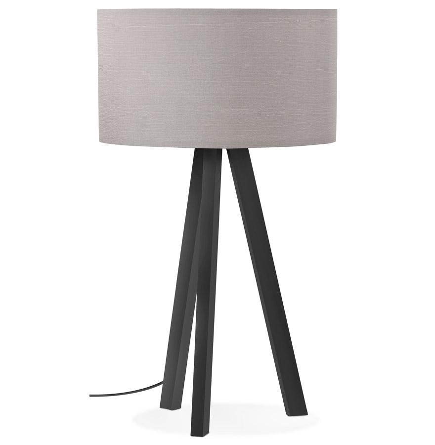 kokoon design Designer table lamp 'SPRING MINI' with gray lampshade and black tripod