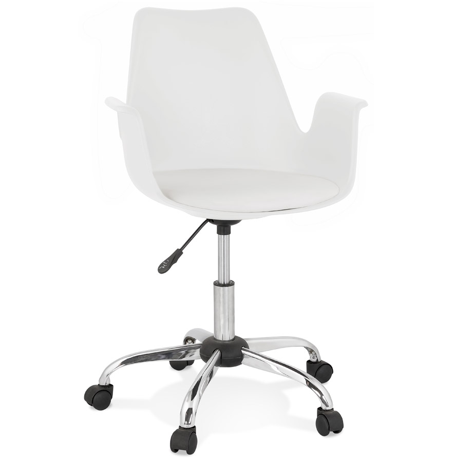 kokoon design Designer white 'TRIP' office chair with armrests