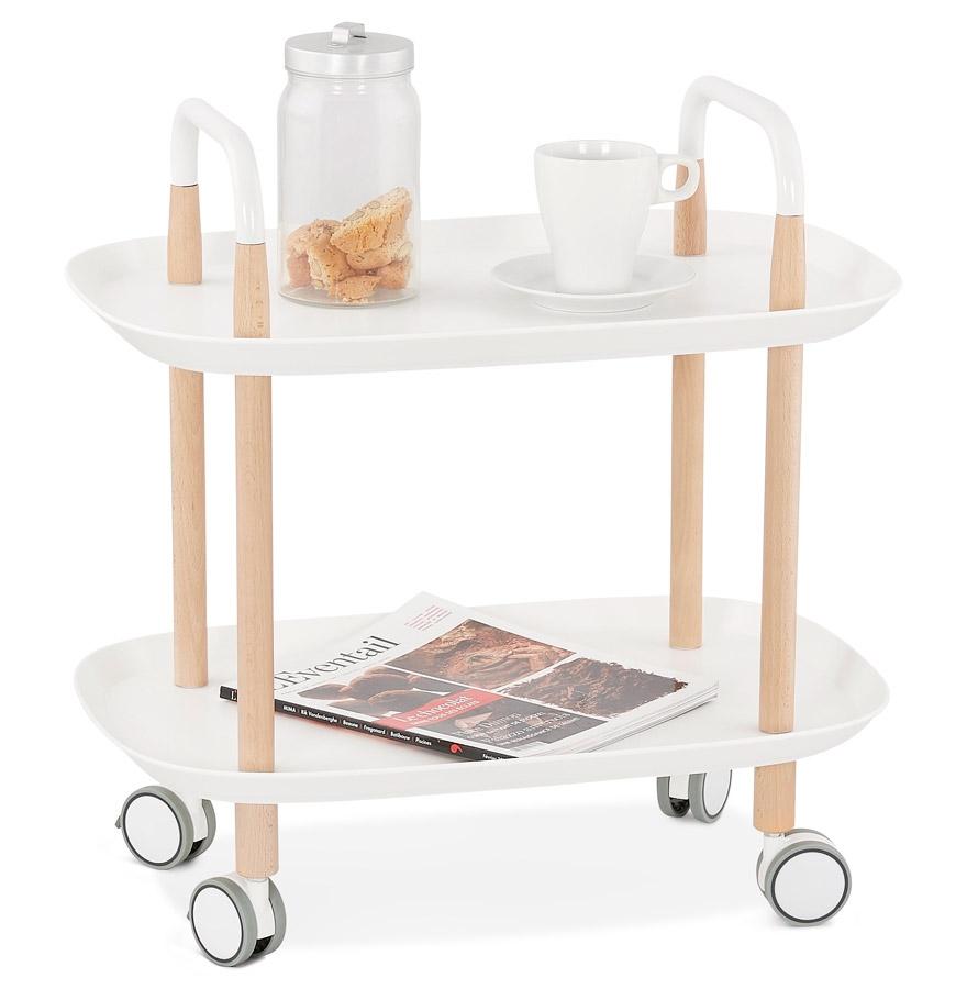 Kokoon Design Designer White 'VELOCE' Rolling Trolley