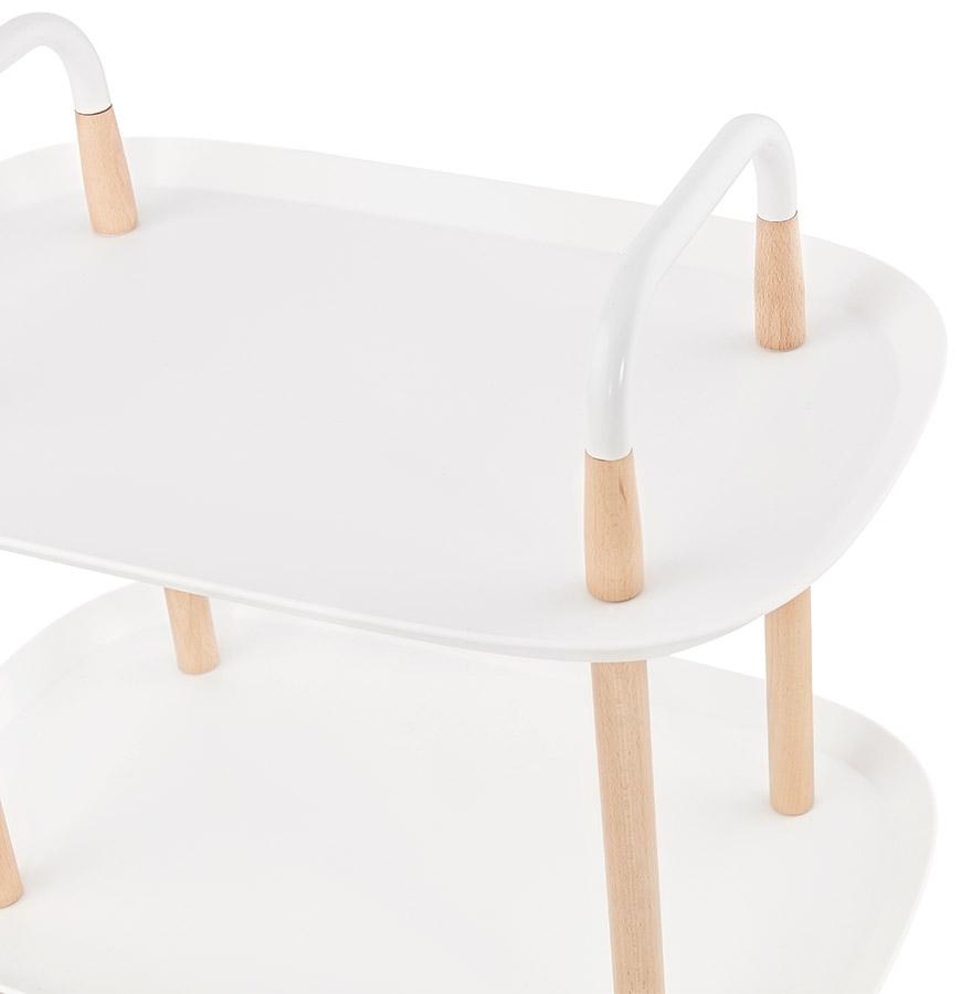 Kokoon Design Designer White 'VELOCE' Rolling Trolley