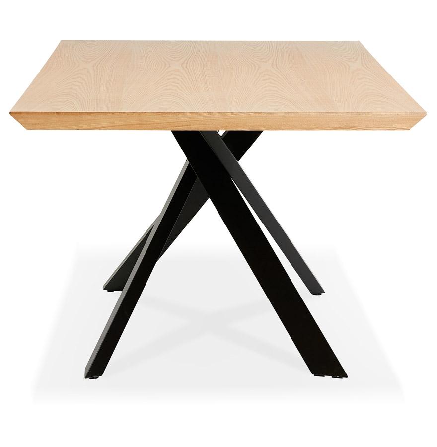 Kokoon Design Dining Table With Central X-shaped Leg 'WALABY' In Natural Finish Wood - 200x100 Cm