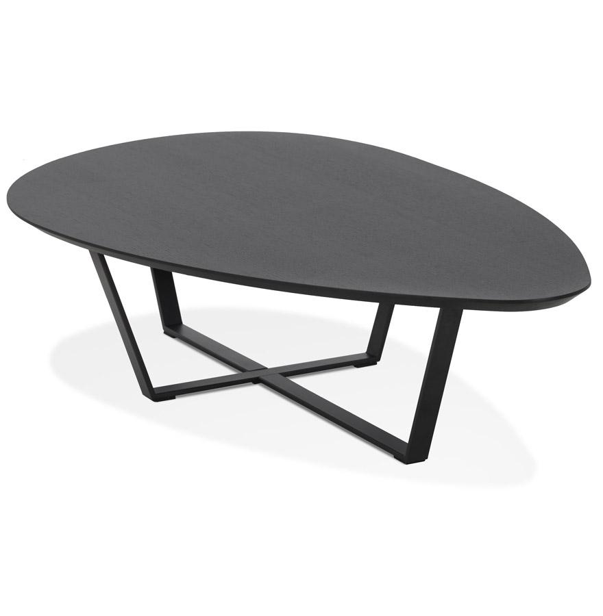 Kokoon Design DROP' Designer Living Room Coffee Table In Black Wood
