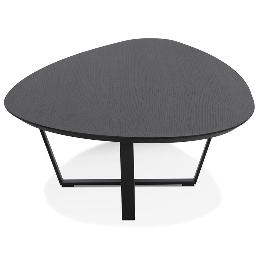 Kokoon Design DROP' Designer Living Room Coffee Table In Black Wood