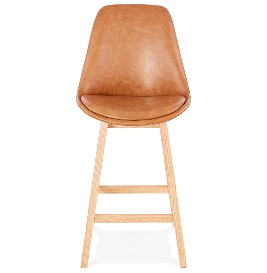 Kokoon Design ELENA MINI' Mid-height Snack Stool In Brown Synthetic Material