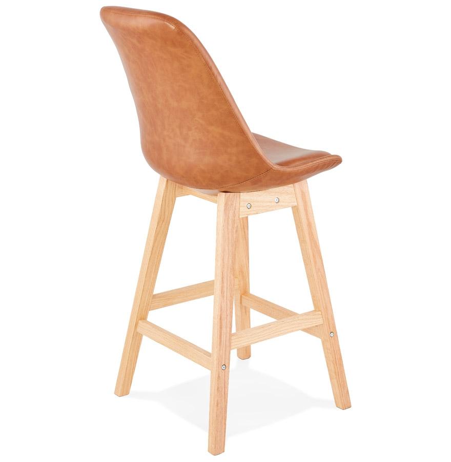 Kokoon Design ELENA MINI' Mid-height Snack Stool In Brown Synthetic Material