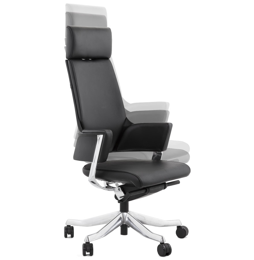 Kokoon Design Ergonomic Office Chair 'VIP' In Black Leather