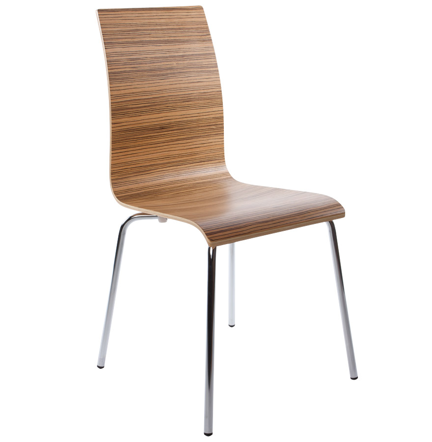 kokoon design ESPERA' designer dining room chair in Zebrano finish wood