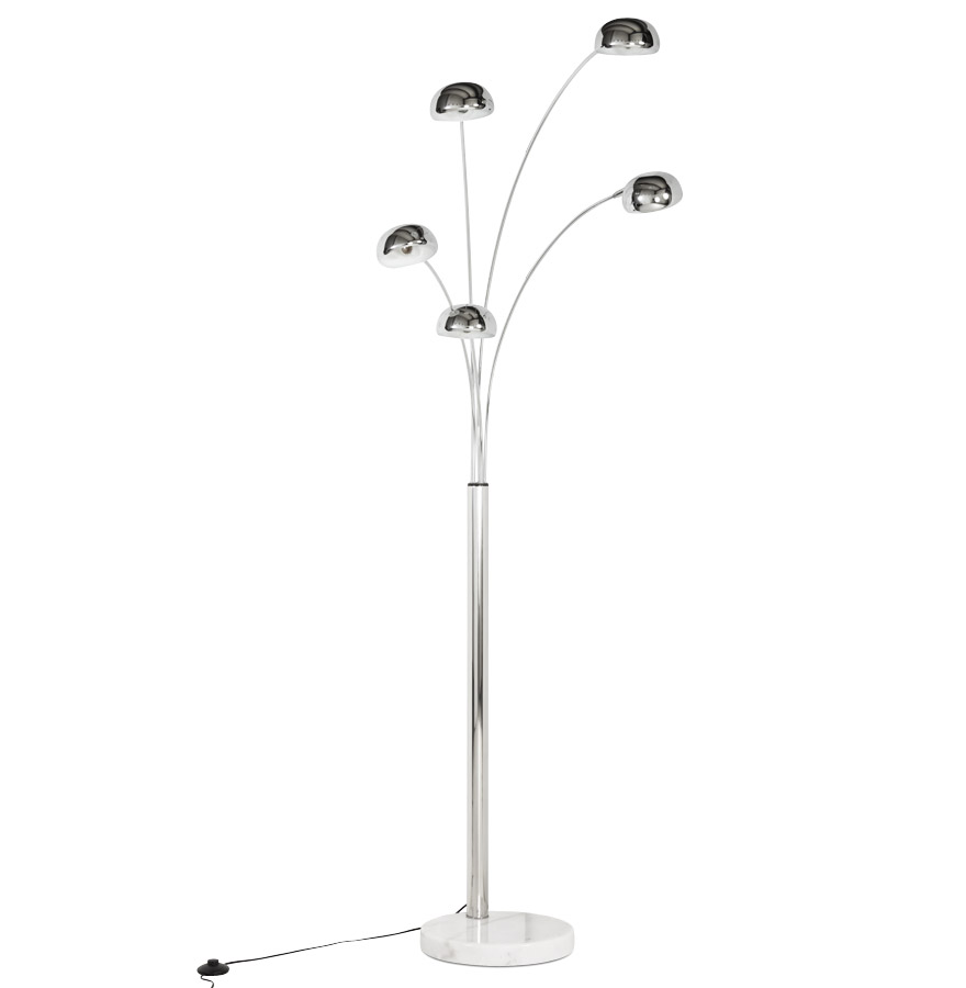 kokoon design FIVE BOWS' 5-branched floor lamp in chrome metal kokoon design FIVE BOWS' 5-branched floor lamp in chrome metal
