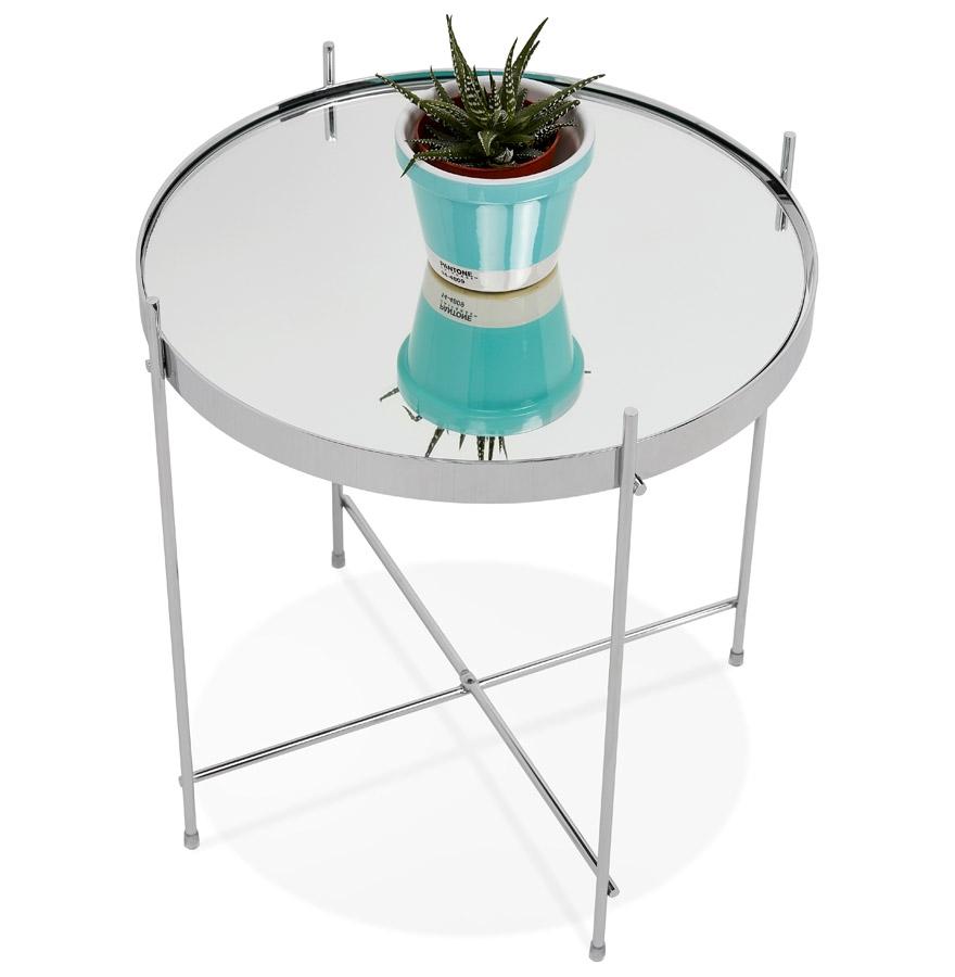 Kokoon Design Foldable Side Table 'KOLOS' Chrome Color