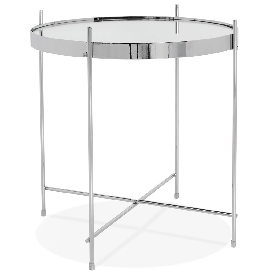 kokoon design Foldable side table 'KOLOS' chrome color