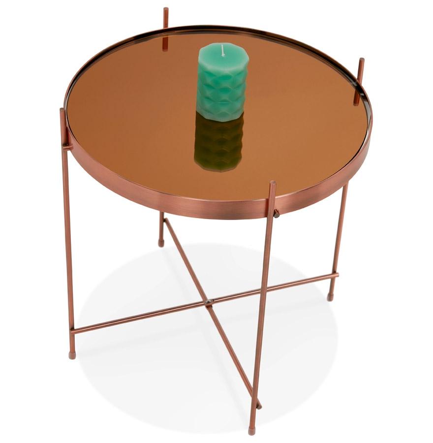 Kokoon Design Foldable Side Table 'KOLOS' Copper Color
