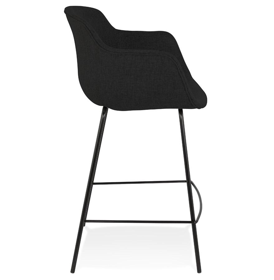 Kokoon Design FORTI MINI' Mid-height Snack Stool In Black Fabric