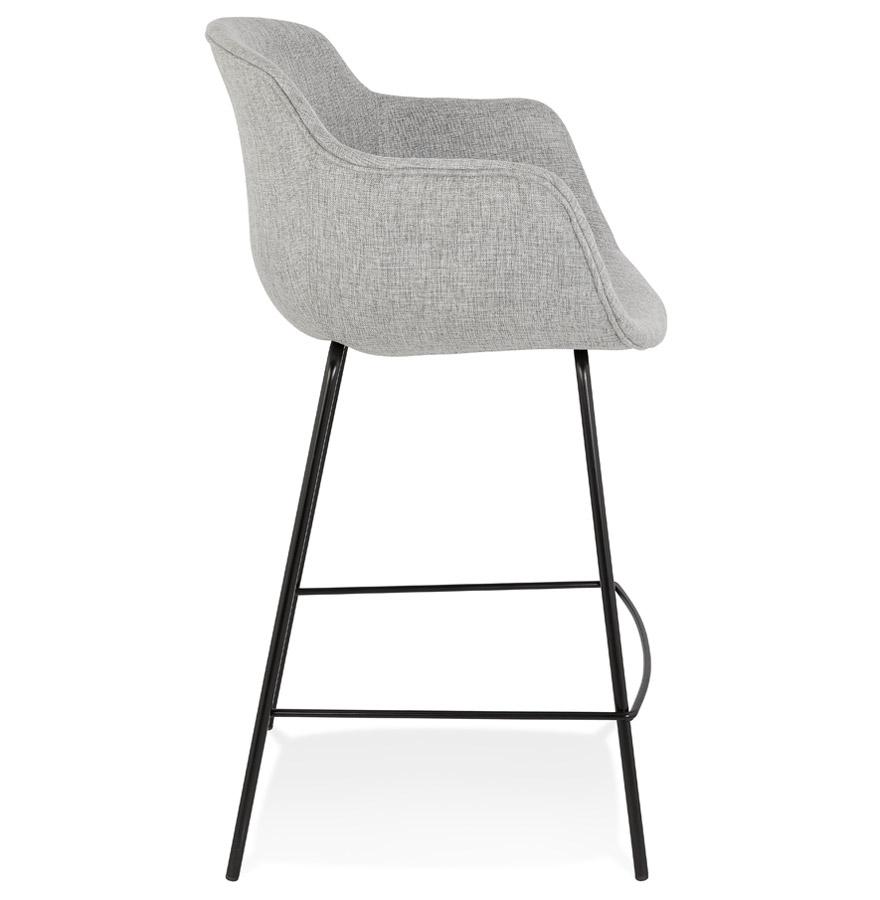 Kokoon Design FORTI MINI' Mid-height Snack Stool In Light Gray Fabric