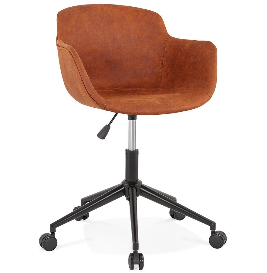 Kokoon Design FOSTER' Office Chair In Brown Microfiber On Casters