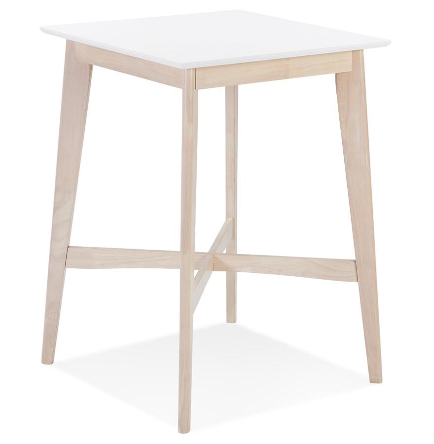 Kokoon Design GALLINA' High Table In White Wood And Natural Finish