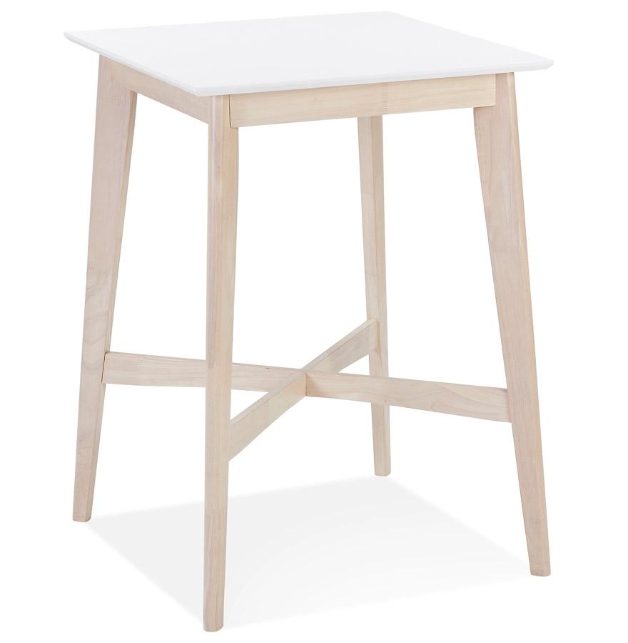 kokoon design GALLINA' high table in white wood and natural finish