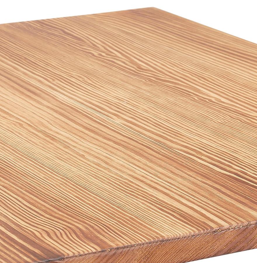 Kokoon Design GRAMY' Industrial Style High Table In Dark Wood And Gray Metal Legs - 70x70 Cm