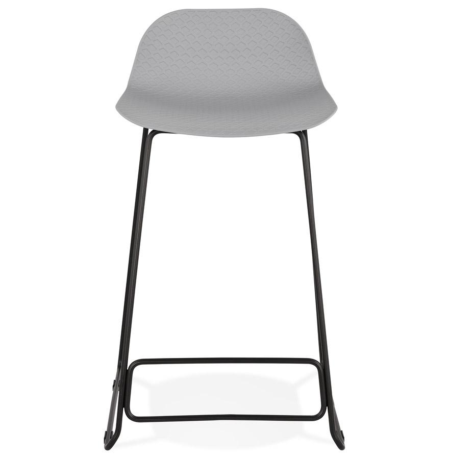 Kokoon Design Gray 'BABYLOS MINI' Mid-height Snack Stool With Black Metal Legs