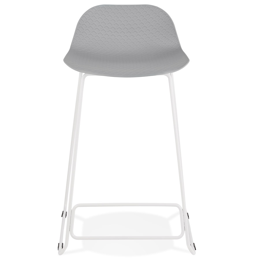 Kokoon Design Gray 'BABYLOS MINI' Mid-height Snack Stool With White Metal Legs