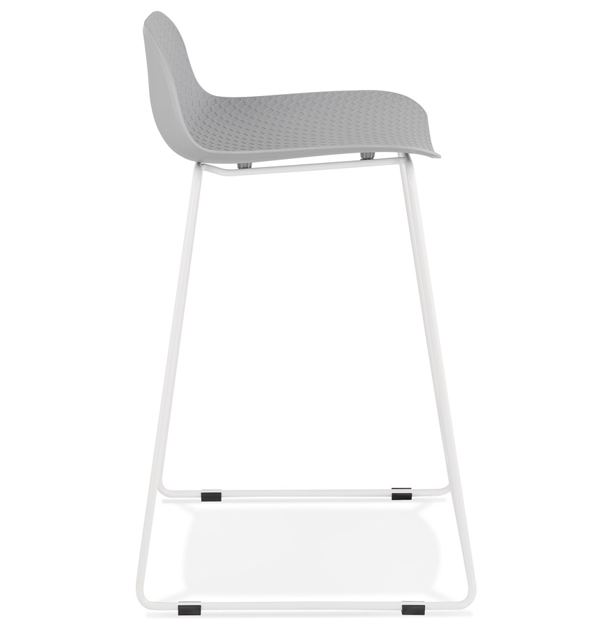 Kokoon Design Gray 'BABYLOS MINI' Mid-height Snack Stool With White Metal Legs