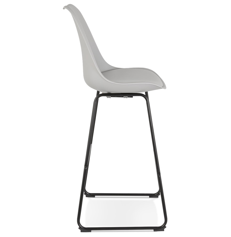 Kokoon Design Gray 'CHOKO' Bar Stool And Black Metal Legs