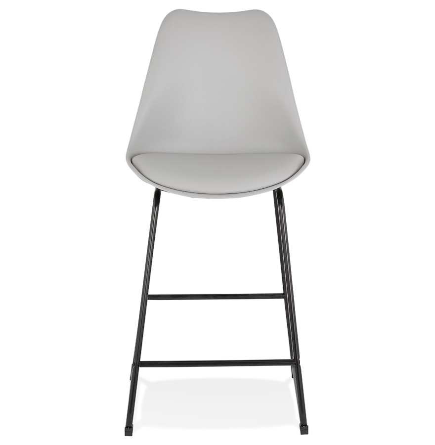 Kokoon Design Gray 'CHOKO MINI' Mid-height Snack Stool With Black Metal Legs