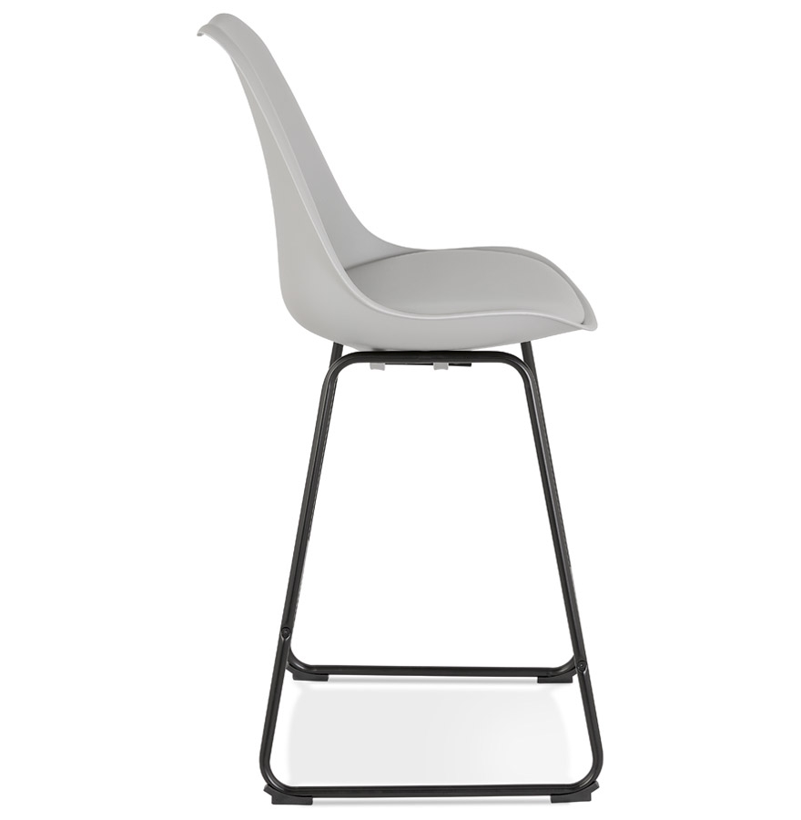 Kokoon Design Gray 'CHOKO MINI' Mid-height Snack Stool With Black Metal Legs