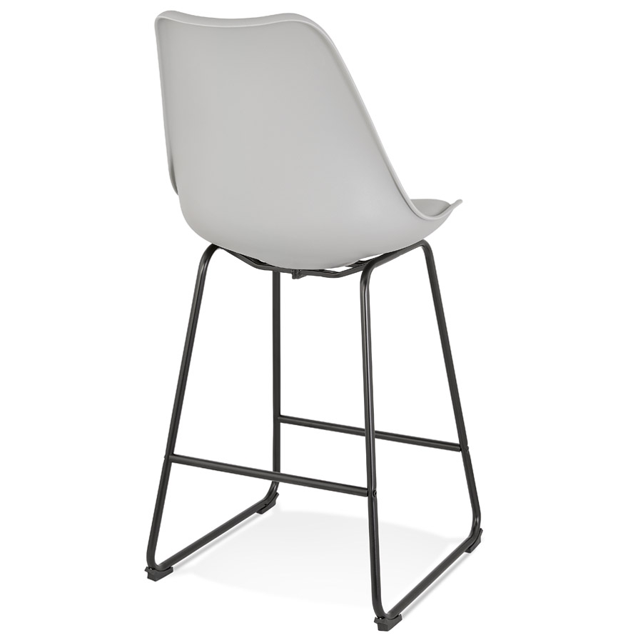 Kokoon Design Gray 'CHOKO MINI' Mid-height Snack Stool With Black Metal Legs