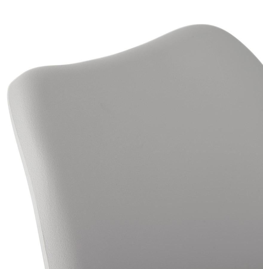 Kokoon Design Gray 'LEMON' Designer Bar Stool With White Metal Leg