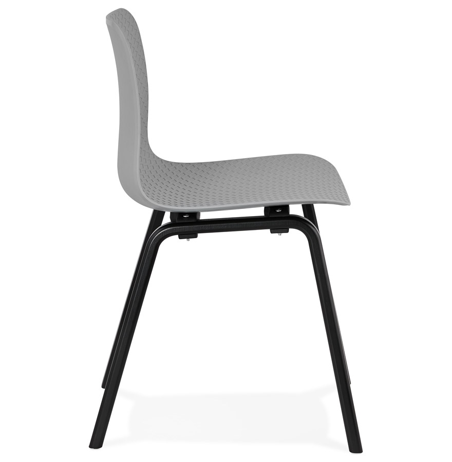 Kokoon Design Gray 'PACIFIK' Designer Chair With Black Wooden Legs