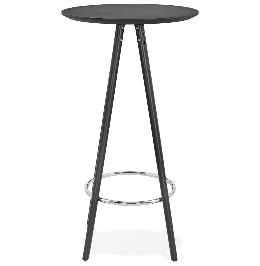 Kokoon Design High Table / Round High Table 'GALA' Design In Black Wood