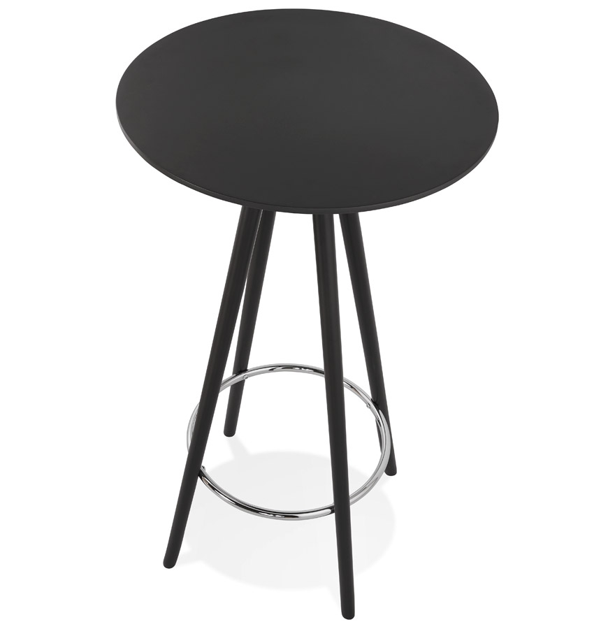 Kokoon Design High Table / Round High Table 'GALA' Design In Black Wood