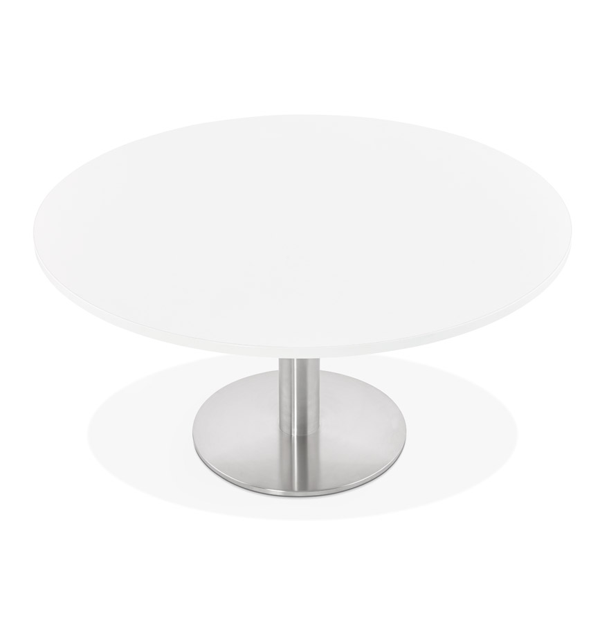 Kokoon Design HOUSTON White Lounge Coffee Table - Ø 90 Cm