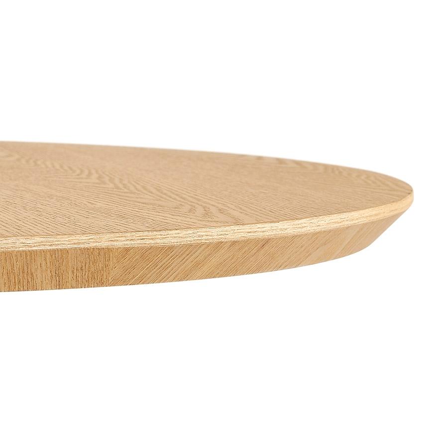Kokoon Design HUSH' Design Round Table In Natural Finish Wood And White Metal - Ø 80 Cm