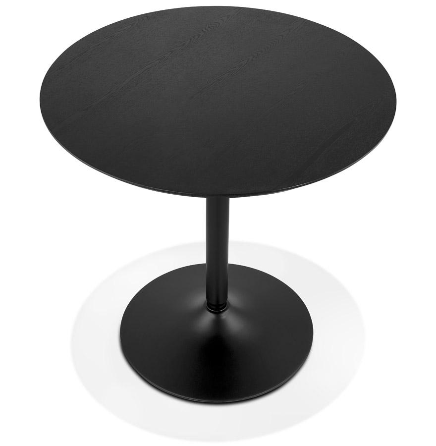 Kokoon Design HUSH' Design Round Table In Wood And Black Metal - Ø 80 Cm