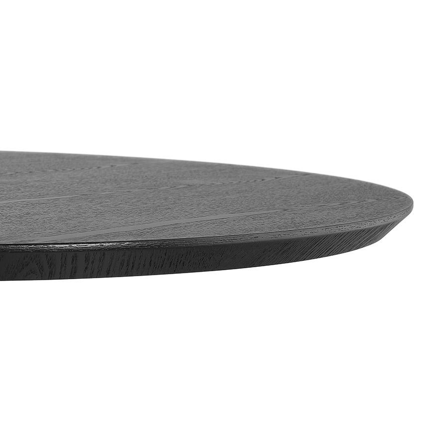 Kokoon Design HUSH' Design Round Table In Wood And Black Metal - Ø 80 Cm