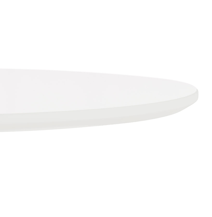 Kokoon Design IDALGO' Round High Table In Wood And White Metal - Ø 60 Cm