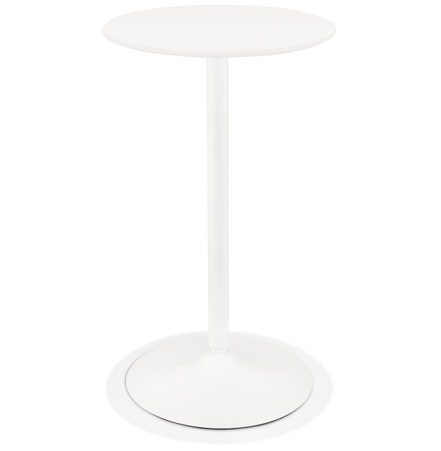 kokoon design IDALGO' round high table in wood and white metal - Ø 60 cm