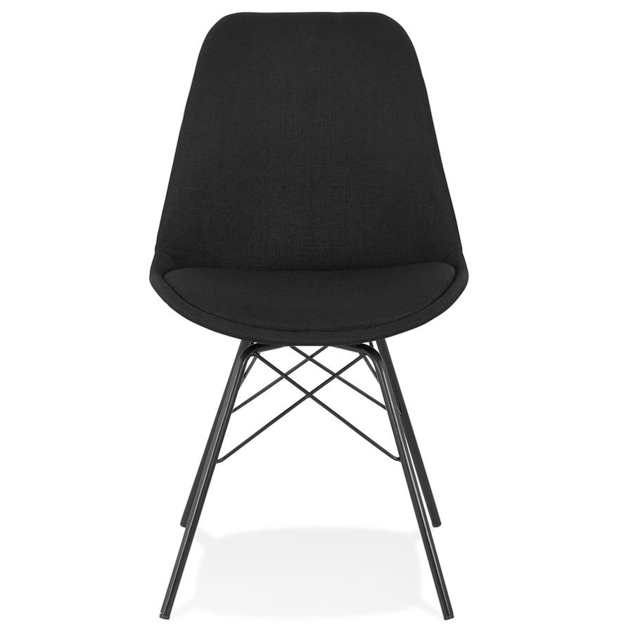 Kokoon Design INDIA' Designer Chair In Black Fabric And Black Metal Legs