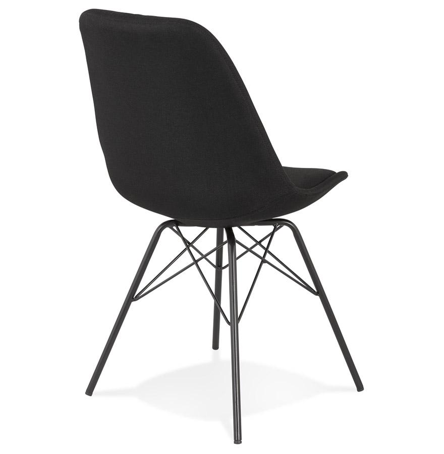 Kokoon Design INDIA' Designer Chair In Black Fabric And Black Metal Legs