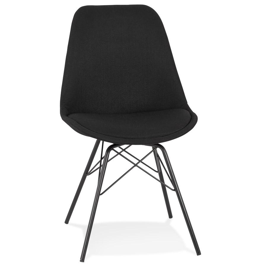 kokoon design INDIA' designer chair in black fabric and black metal legs