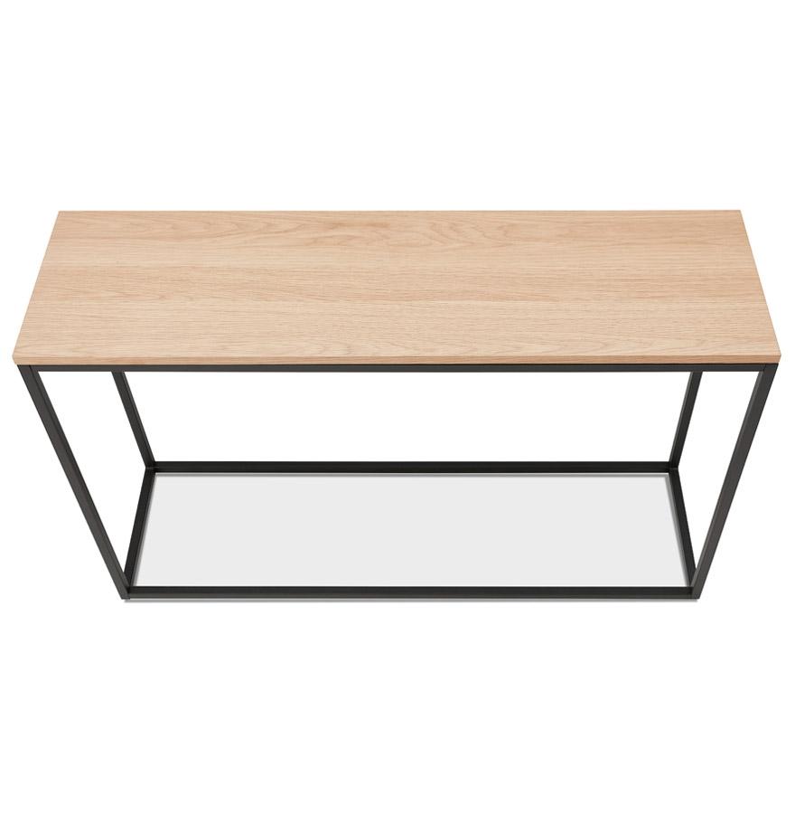 Kokoon Design Industrial Style 'RIVER' Console Table In Natural Finish Wood And Black Metal