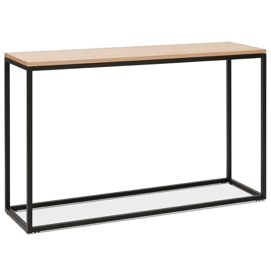 kokoon design Industrial style 'RIVER' console table in natural finish wood and black metal