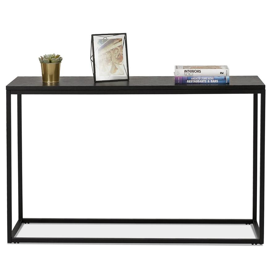 Kokoon Design Industrial Style 'RIVER' Console Table In Wood And Black Metal