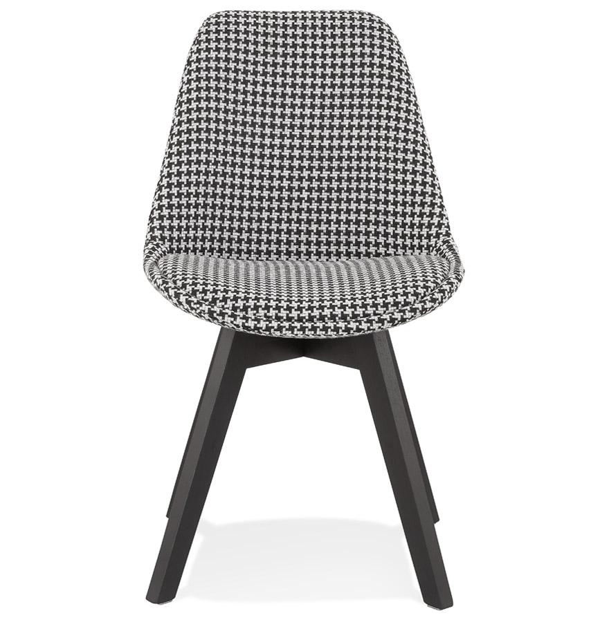 Kokoon Design JOE' Houndstooth Fabric Chair With Black Wooden Structure