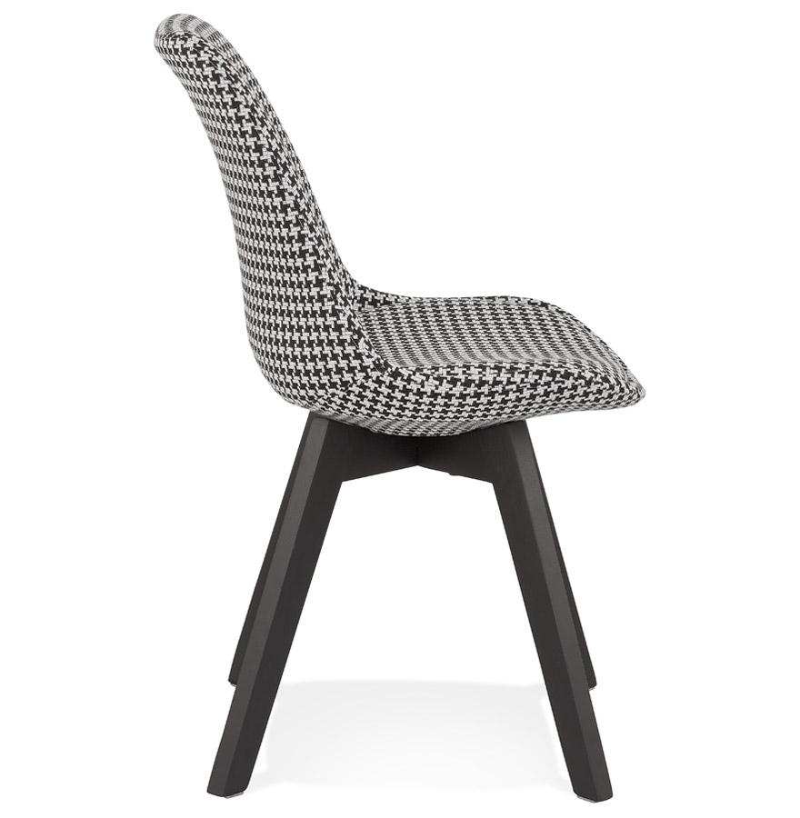 Kokoon Design JOE' Houndstooth Fabric Chair With Black Wooden Structure