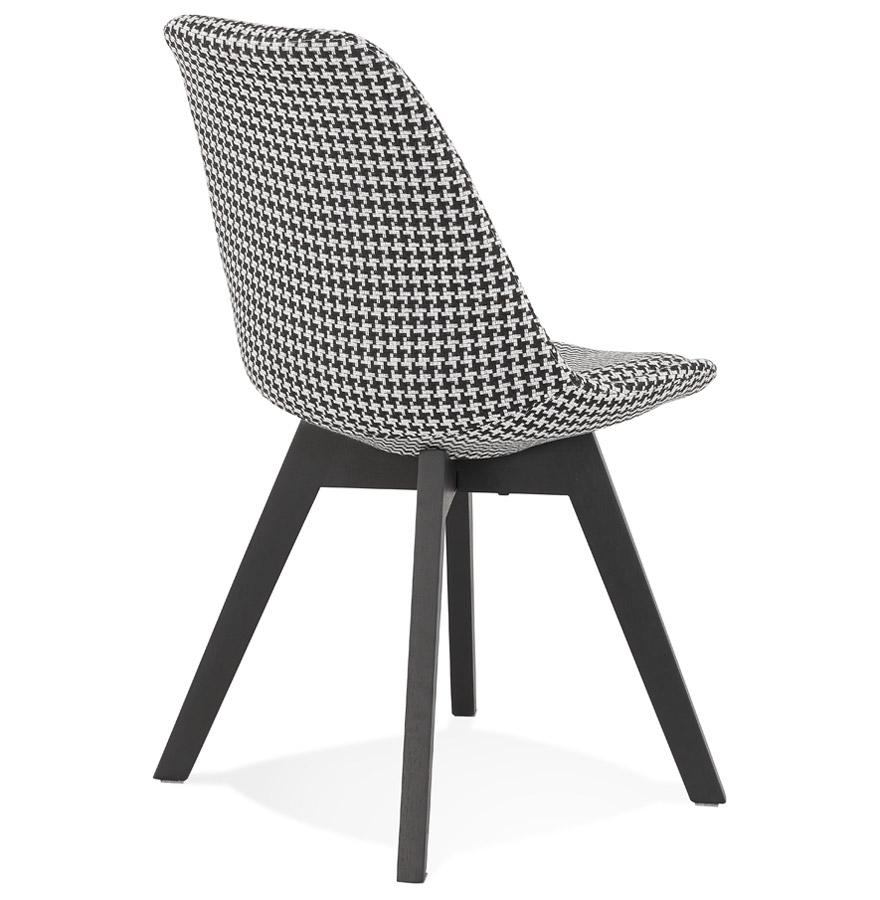 Kokoon Design JOE' Houndstooth Fabric Chair With Black Wooden Structure