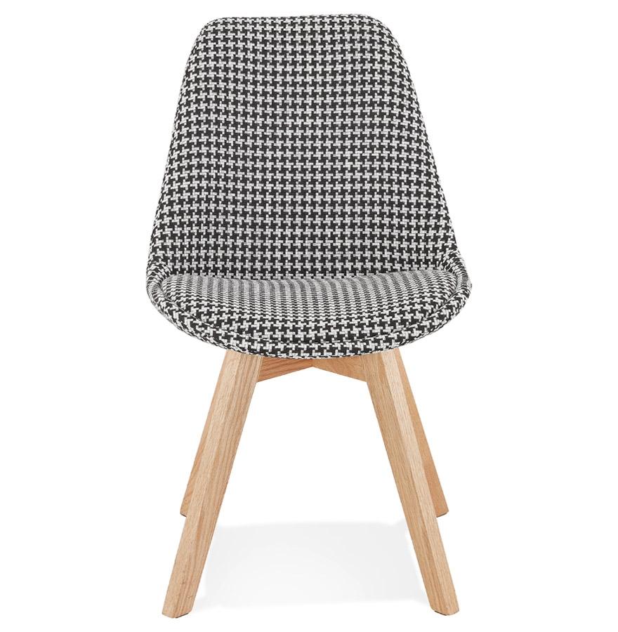 Kokoon Design JOE' Houndstooth Fabric Chair With Natural Wood Structure